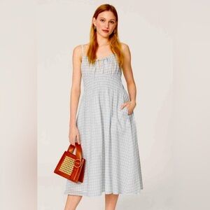 Summer dress- Tory Burch Gingham Check Midi Dress